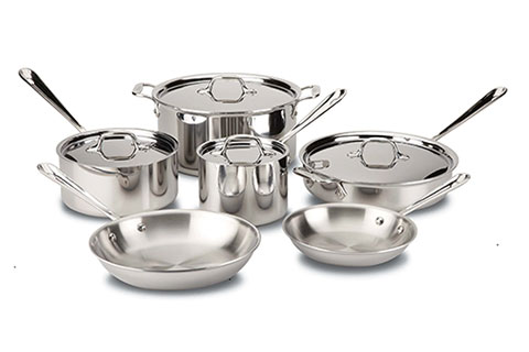 All-Clad D3 stainless steel set