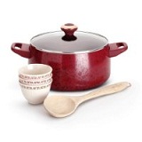 Paula Deen Signature Porcelain Nonstick 6-Piece Cookware Soup and Stew Set