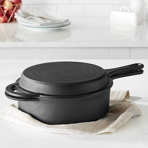 AmazonBasics Cast Iron Skillet and Dutch Oven Set