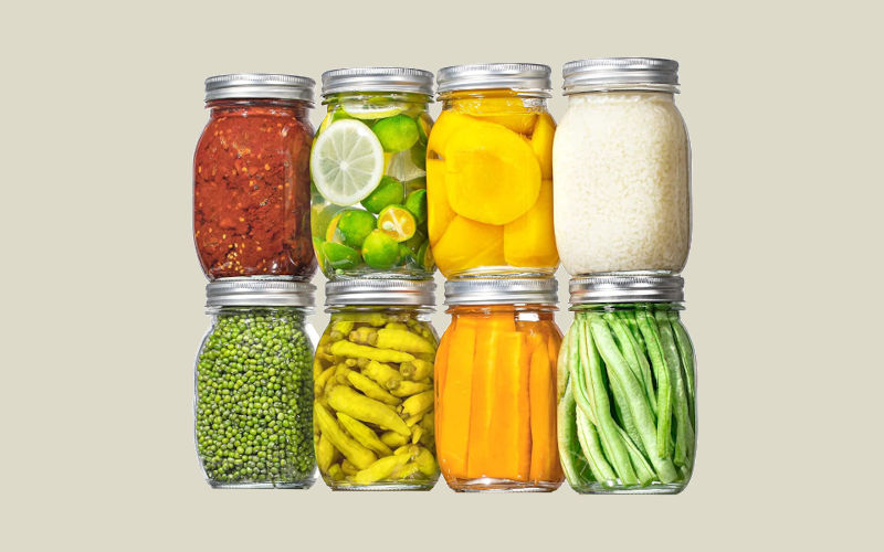 Glass canning jars